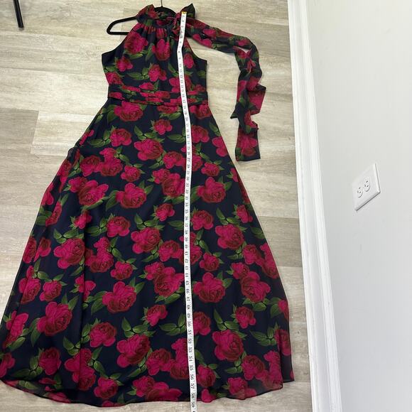 Sachin & Babi Kayla Gown In Ruby Tea Roses Maxi Dress Size 8 - Picture 8 of 8